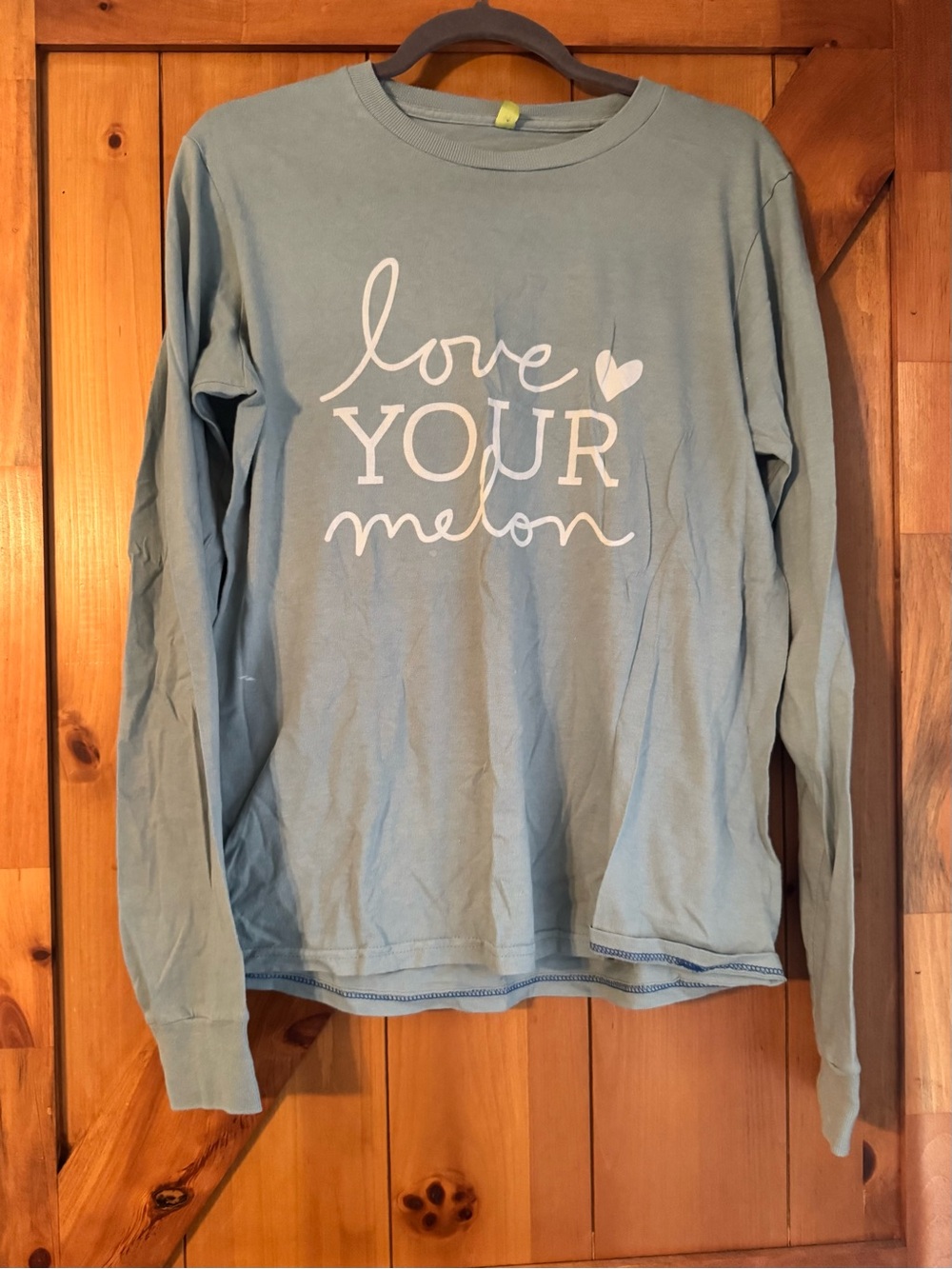 Love Your Melon Light Blue Long Sleeve Tee with White Logo